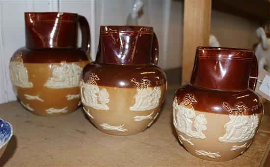 3 Doulton Harvest jugs